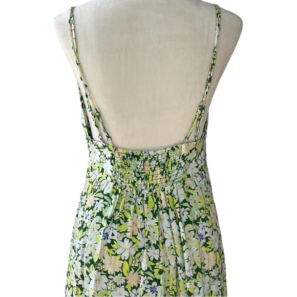 Urban Outfitters Green Floral Print Variable Straps Midi Dress Medium - Picture 7 of 10